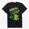 Tees * | Tees Care Bears Happy Go Lucky Mineral Wash T-Shirt