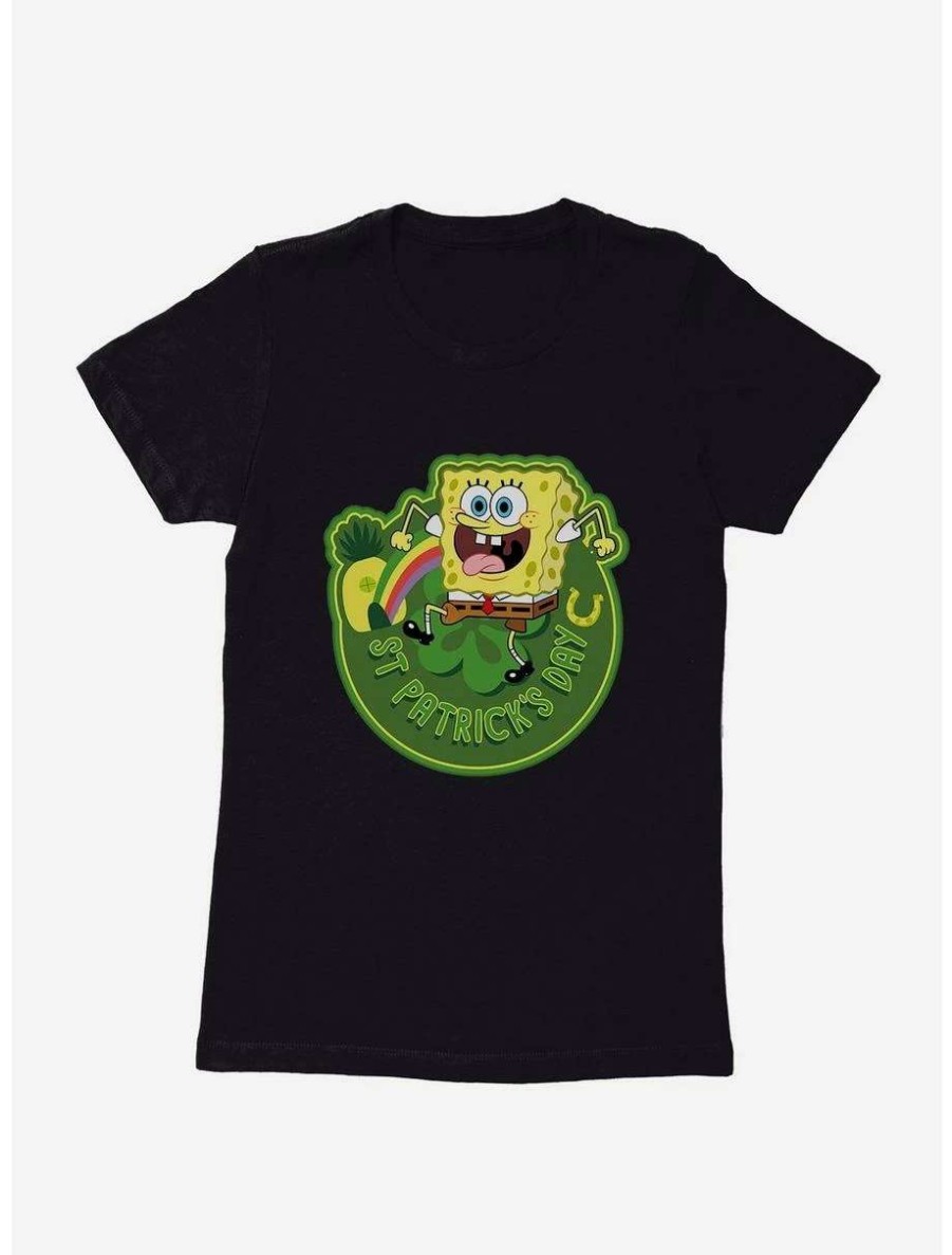 Tees * | Tees Spongebob Squarepants St. Patrick'S Day Icon Womens T-Shirt